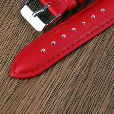 腕時計ベルト レザー 上質牛革使用ステッチ入り腕時計ベルト
